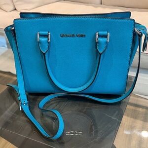 Michael Kors Turquoise Blue Satchel